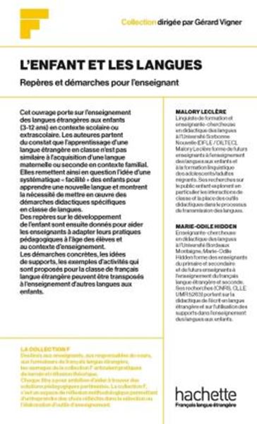 Picture of COLLECTION F - L´ENFANT ET LES LANGUES: REPERES ET DEMARCHES POUR L´ENSEIGNANT